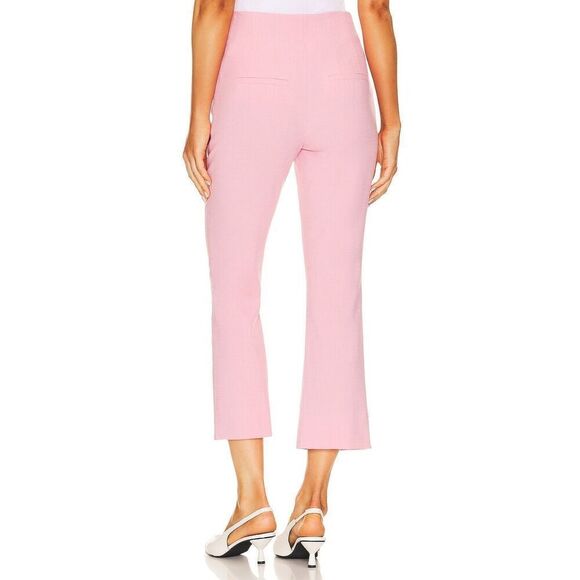 New Veronica Beard Kean Pleated Kick Flare Cropped Pant Peony Womens Size 14 - Picture 3 of 6